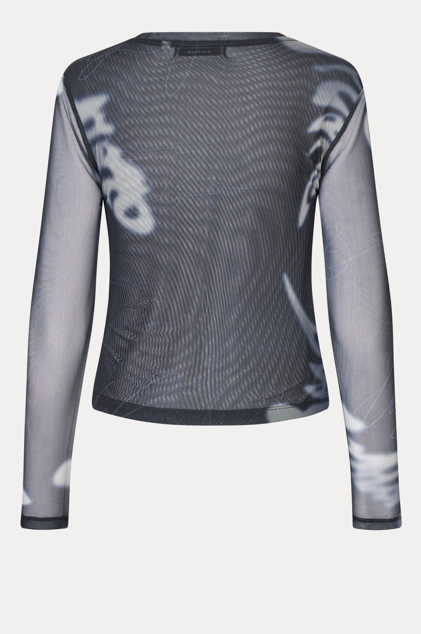 Oval Square Alicia Blouse TOP 9052 Navy Scrible Aop