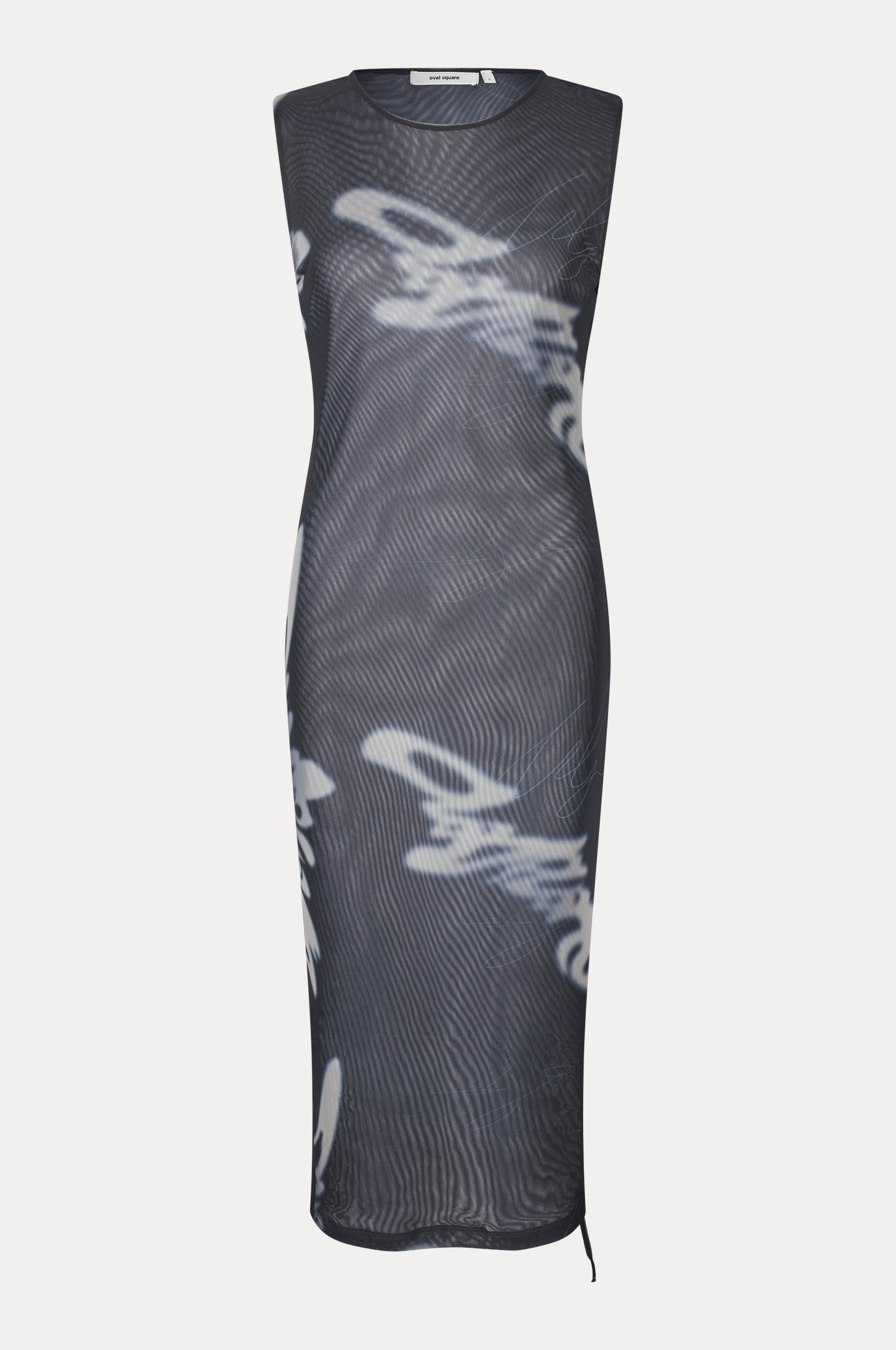 Oval Square Alicia Dress DRESSES 9052 Navy Scrible Aop