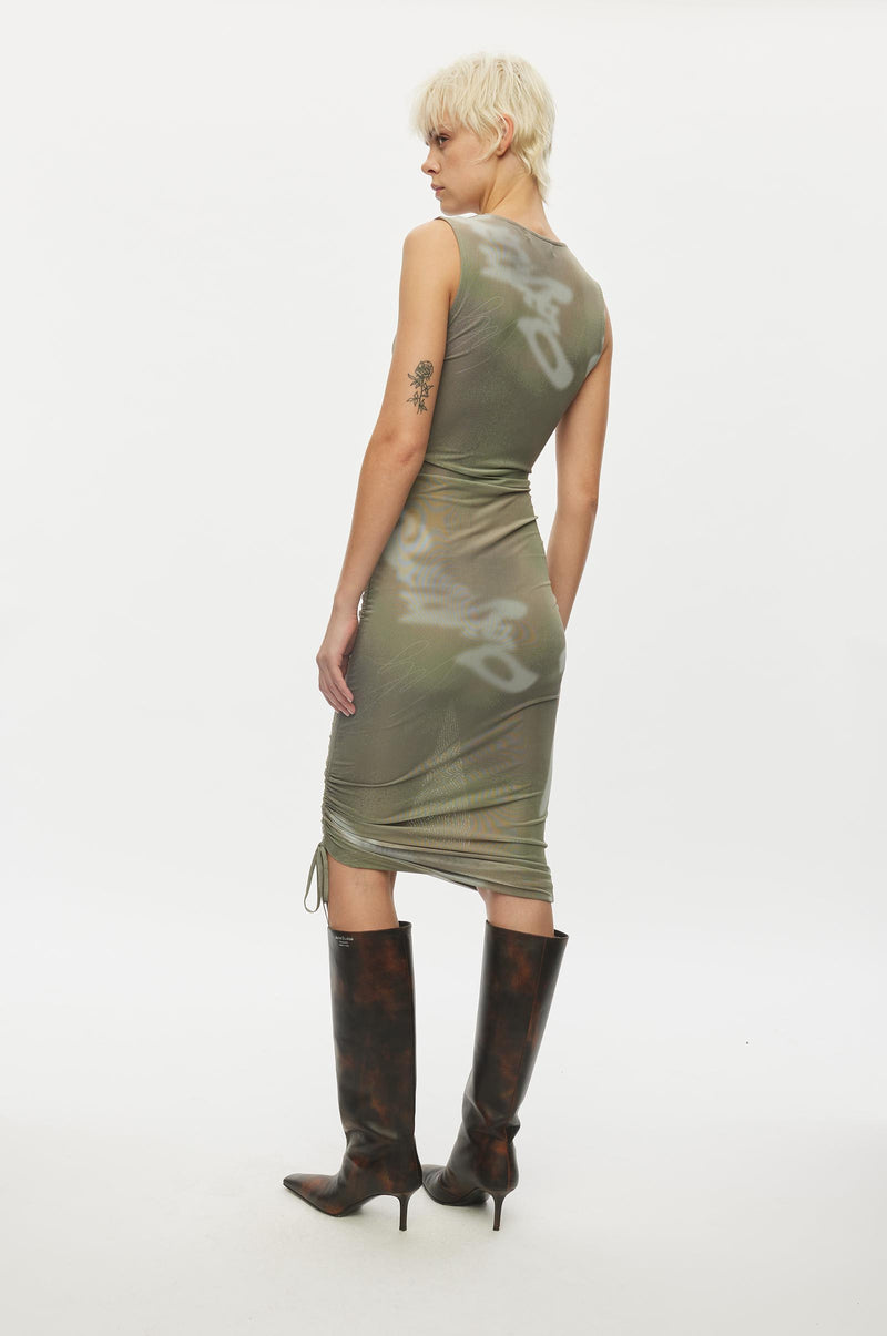 Oval Square Alicia Dress DRESSES 9053 Abbey Stone Scrible Aop