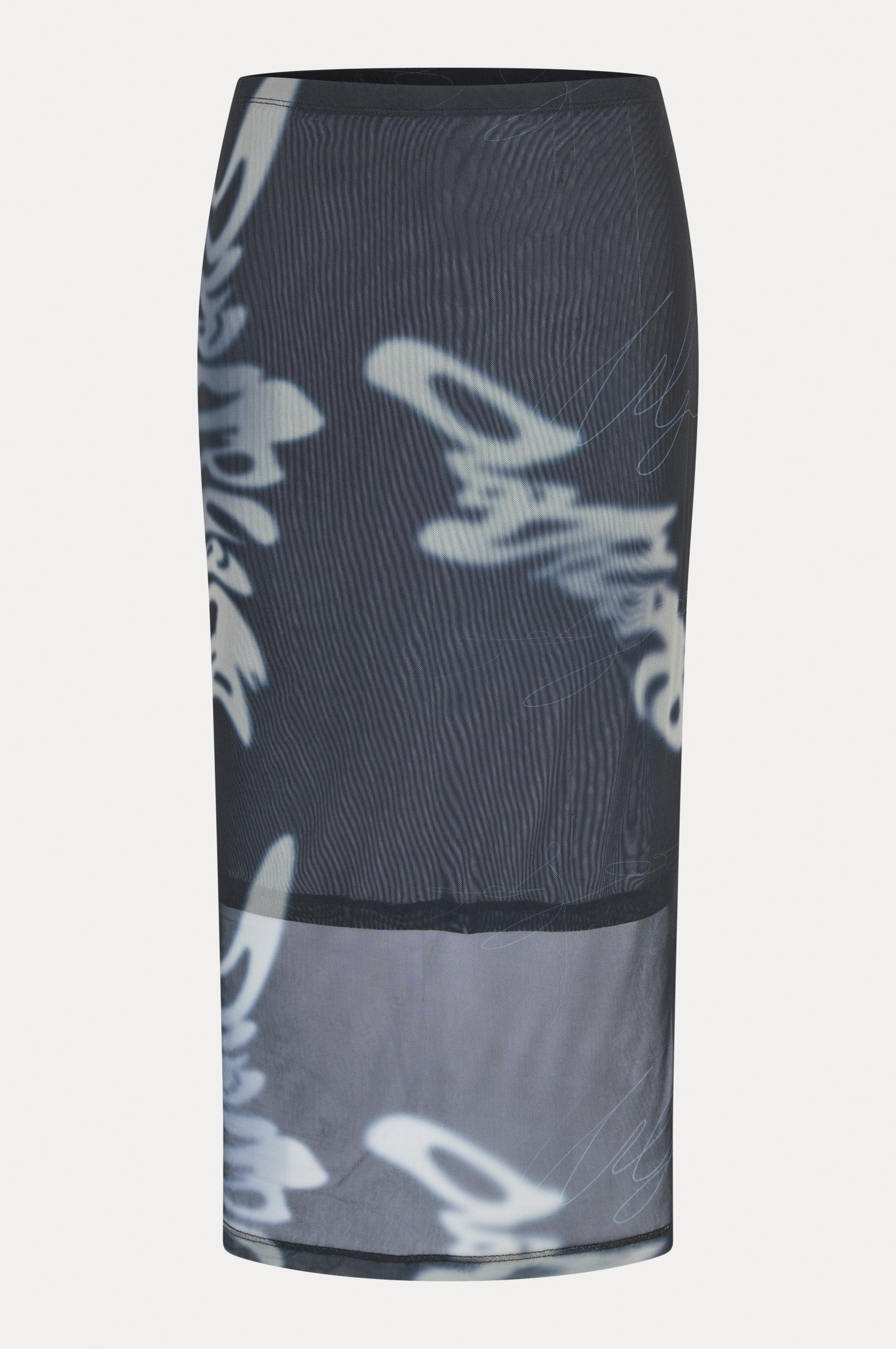 Oval Square Alicia Skirt SKIRTS 9052 Navy Scrible Aop