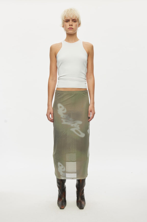 Oval Square Alicia Skirt SKIRTS 9053 Abbey Stone Scrible Aop