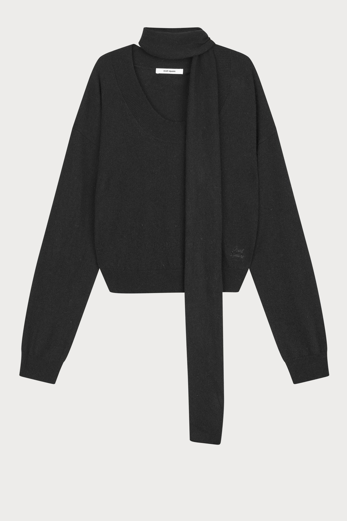 Oval Square Alvin Scarf Knit KNITS Black