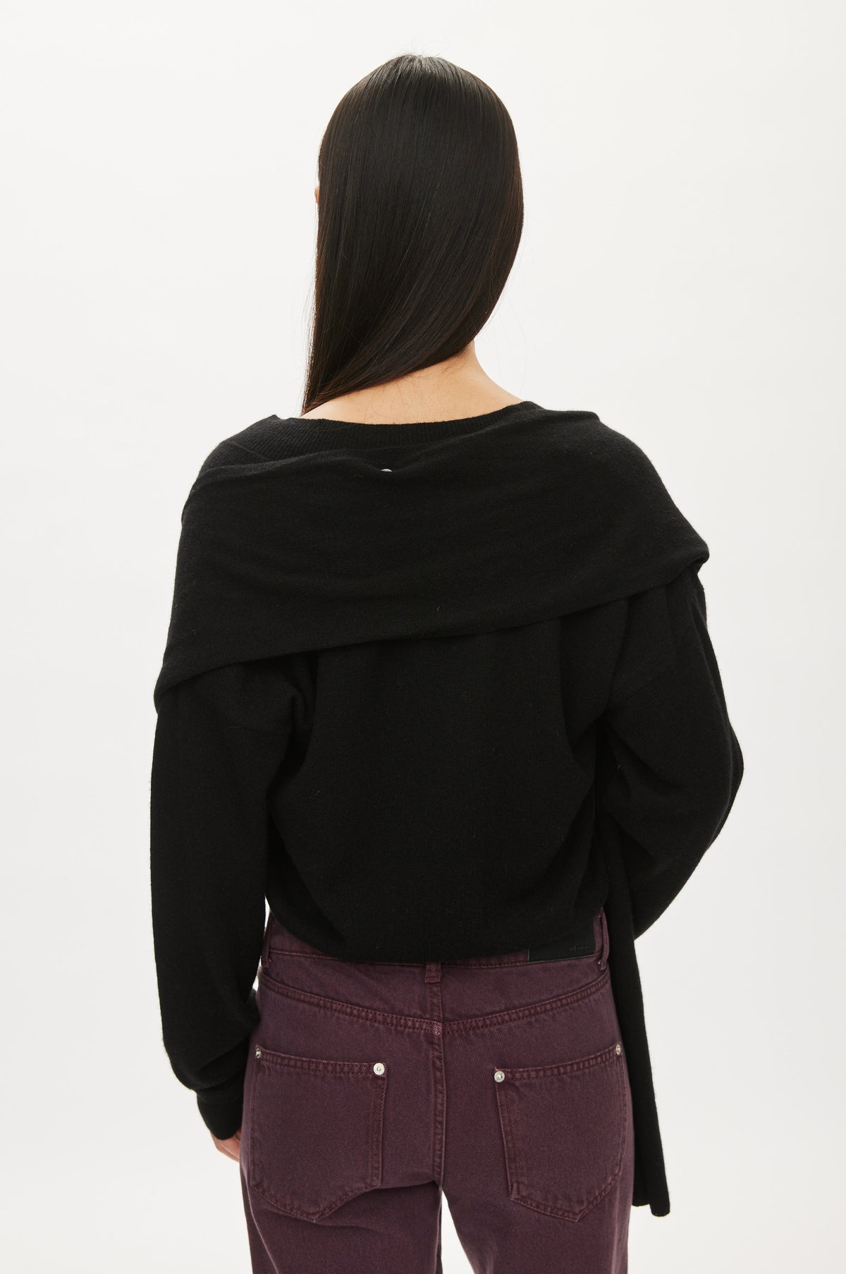 Oval Square Alvin Scarf Knit KNITS Black