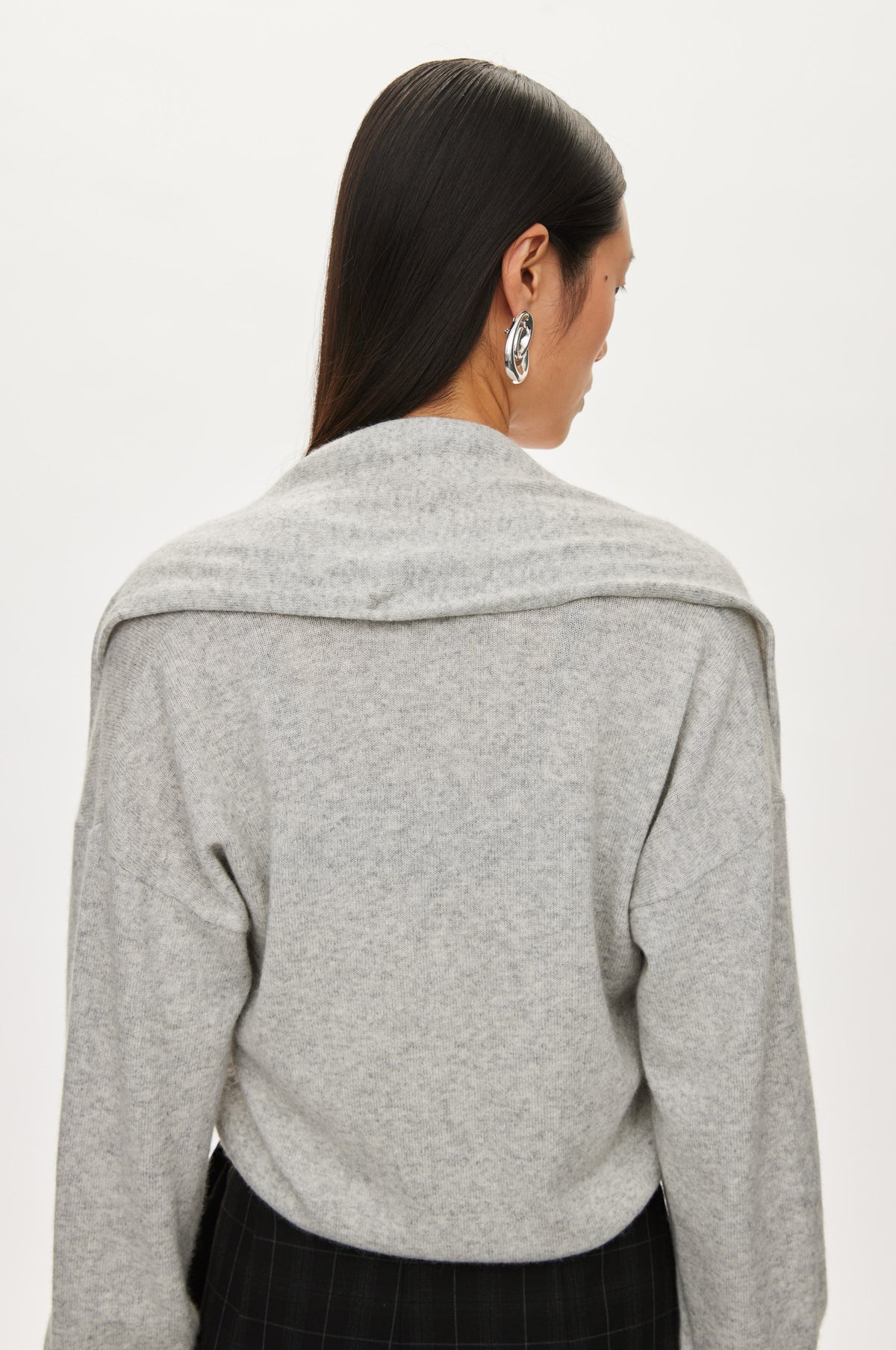 Oval Square Alvin Scarf Knit KNITS Light grey mel