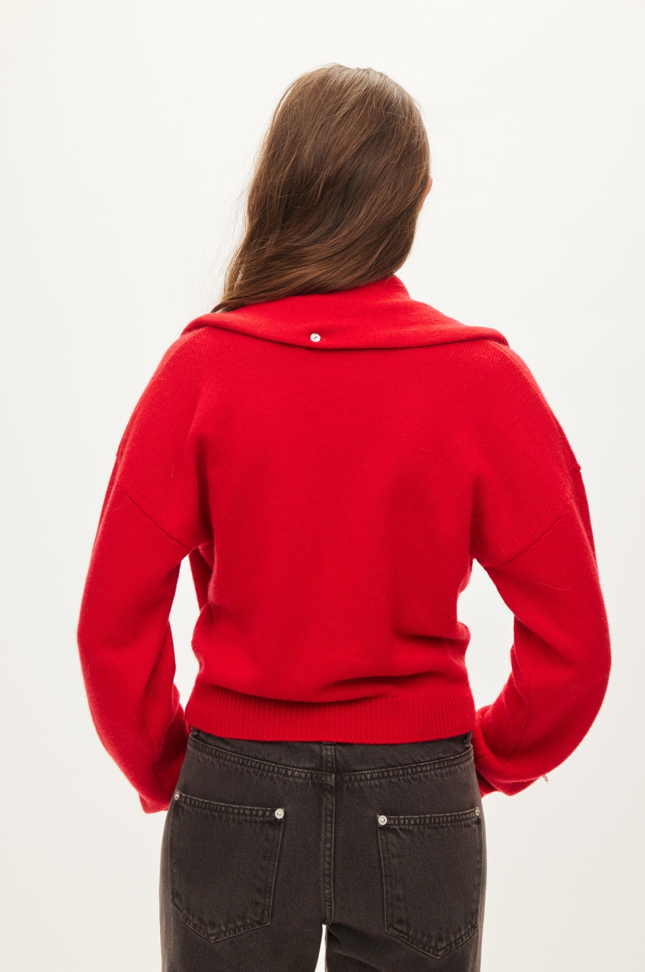 Oval Square Alvin V-neck Jumper KNITS Red