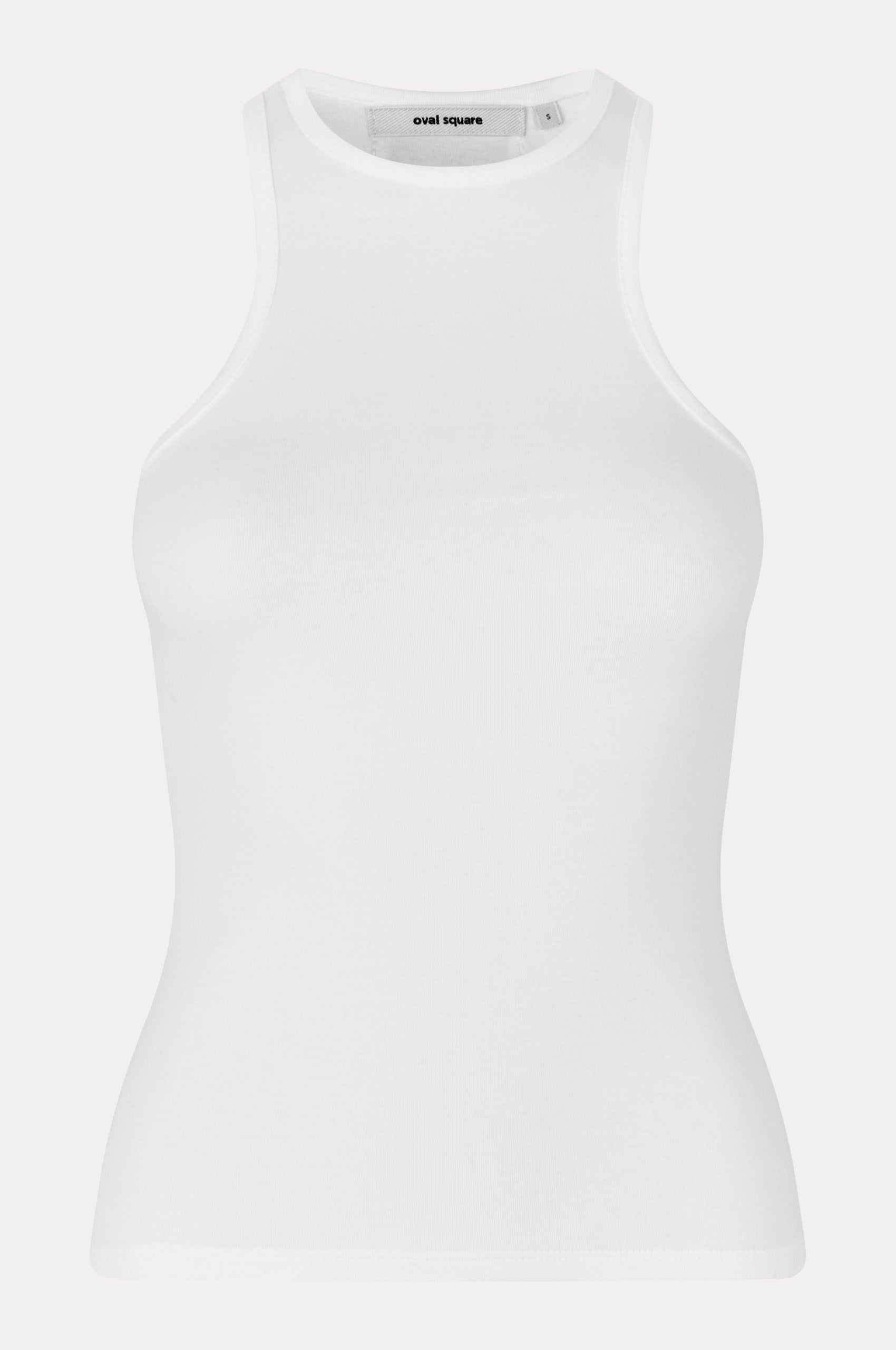 Oval Square Amy Tank Top TOP 1001 White