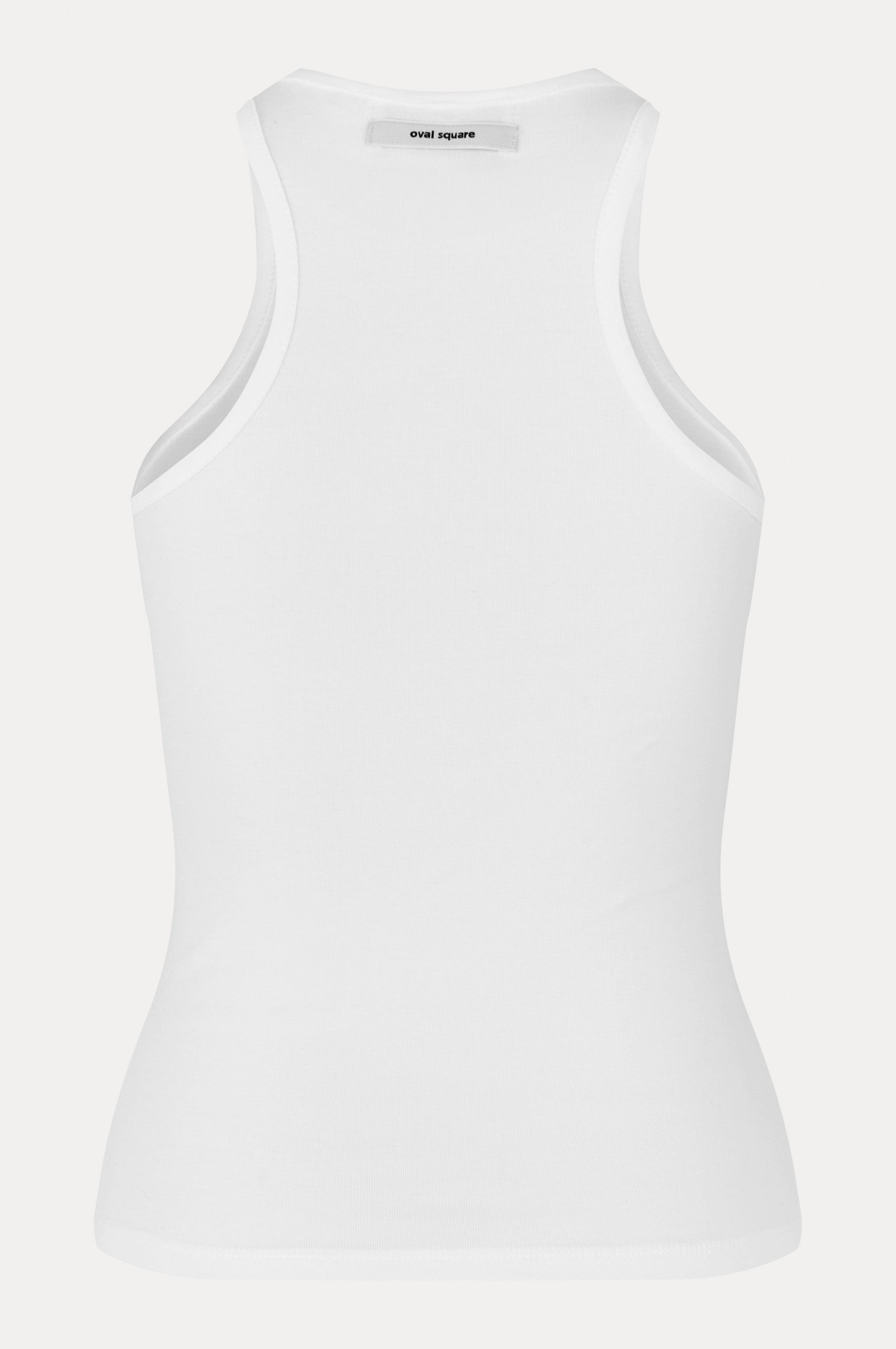 Oval Square Amy Tank Top TOP 1001 White