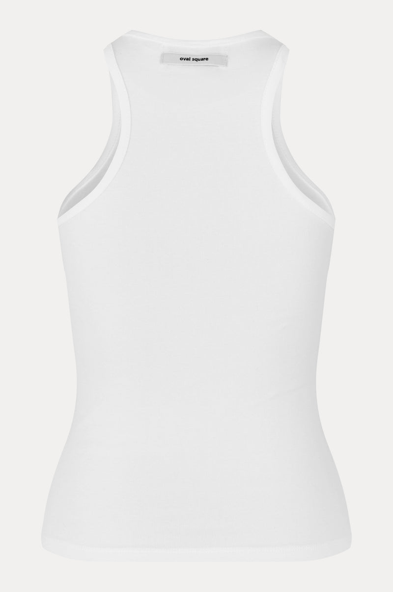 Oval Square Amy Tank Top TOP 1001 White