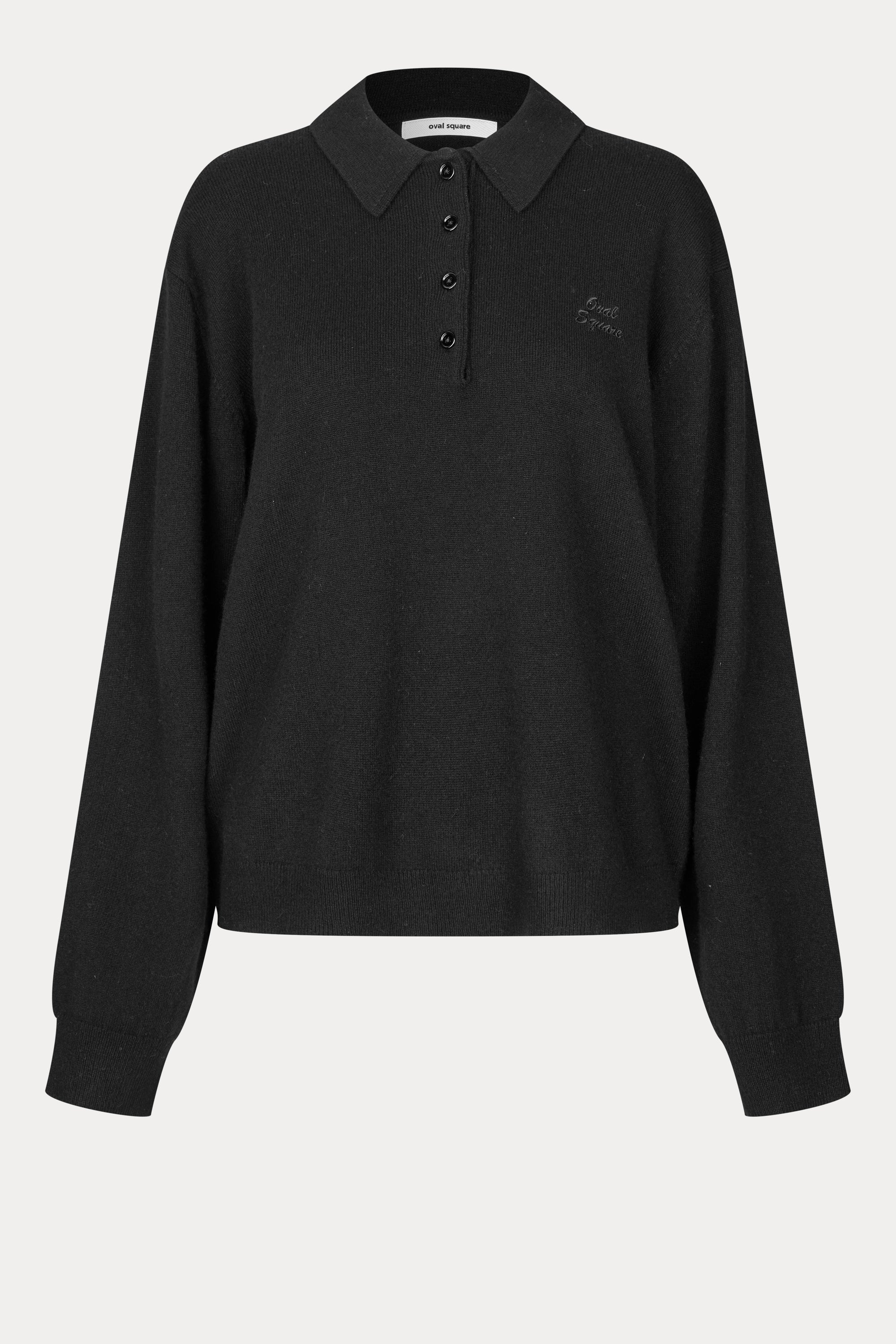 Oval Square Avar knit Polo KNITS Black