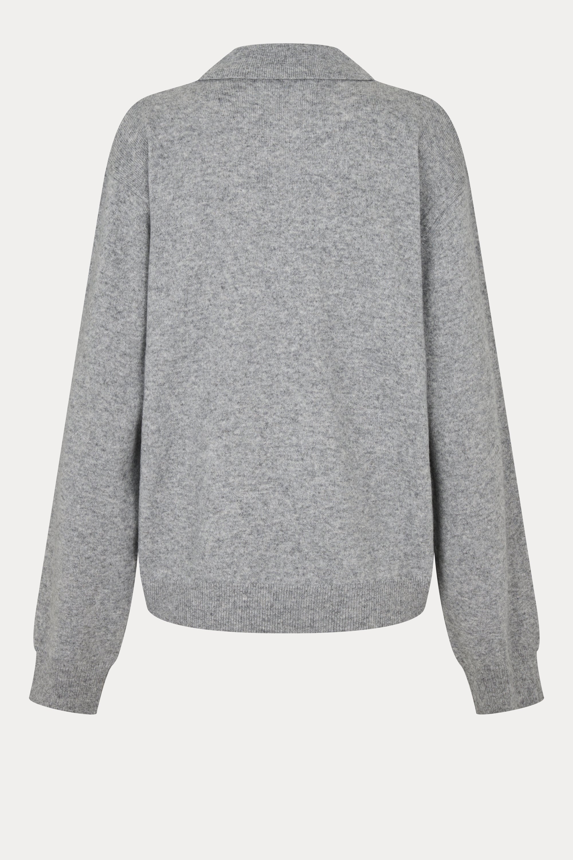 Oval Square Avar knit Polo KNITS Grey Melange