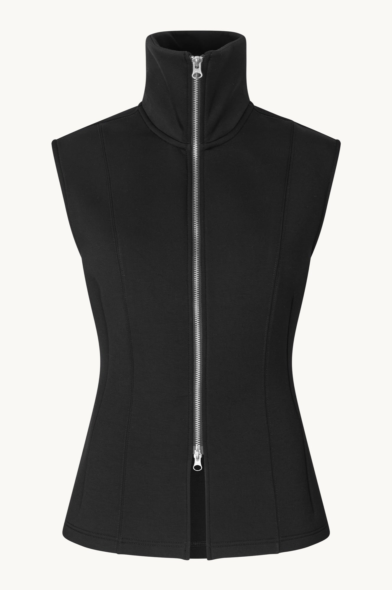 Oval Square Baba zip vest VESTS Black