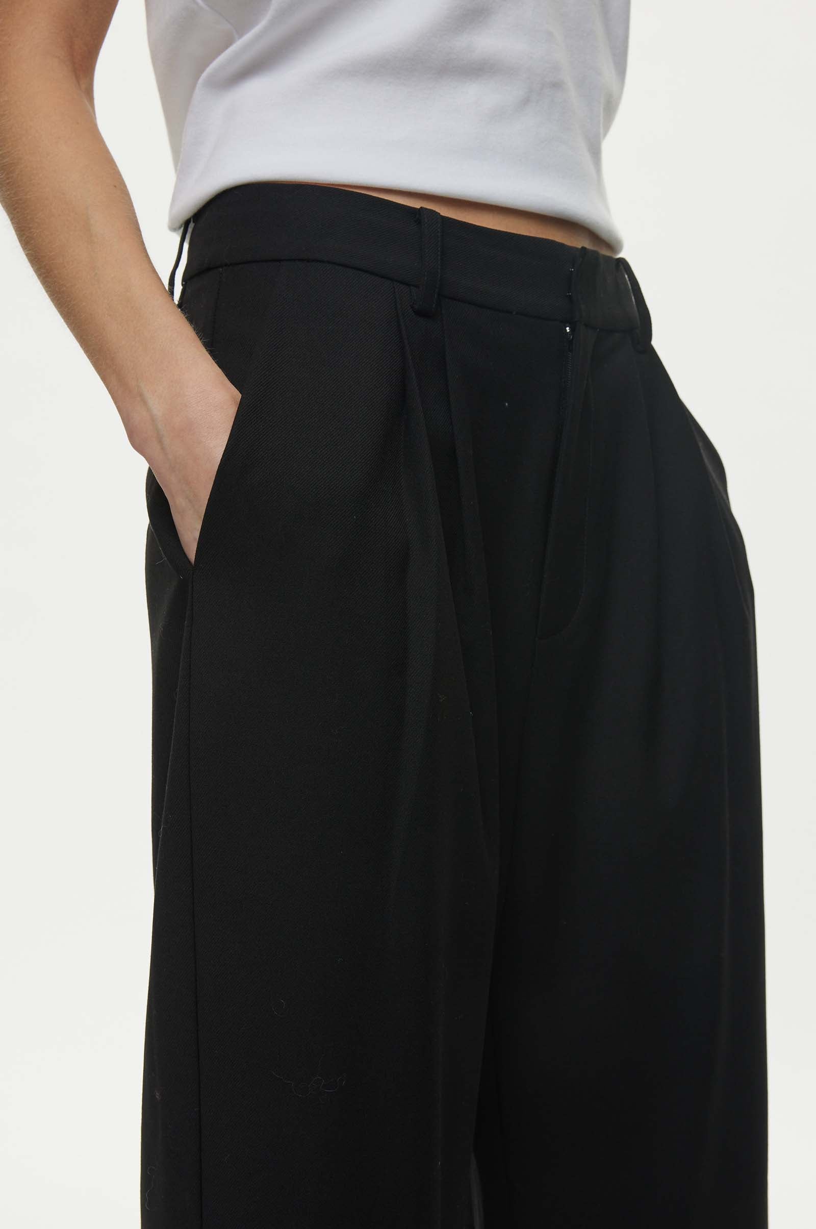 Oval Square Barbara Trousers TROUSERS 8001 Black