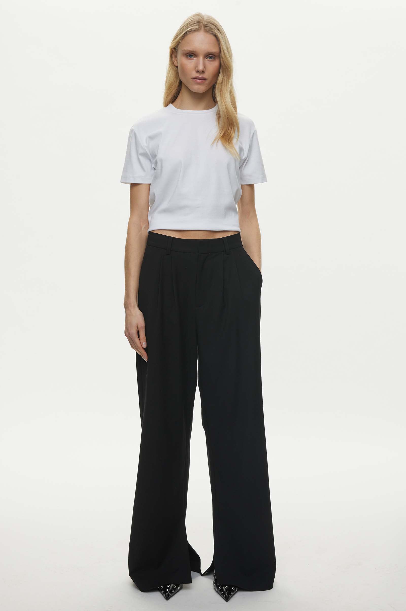 Oval Square Barbara Trousers TROUSERS 8001 Black