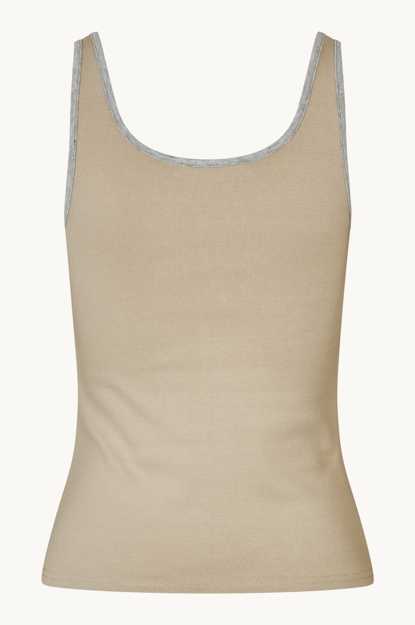 Oval Square Base tank top TOP Beige