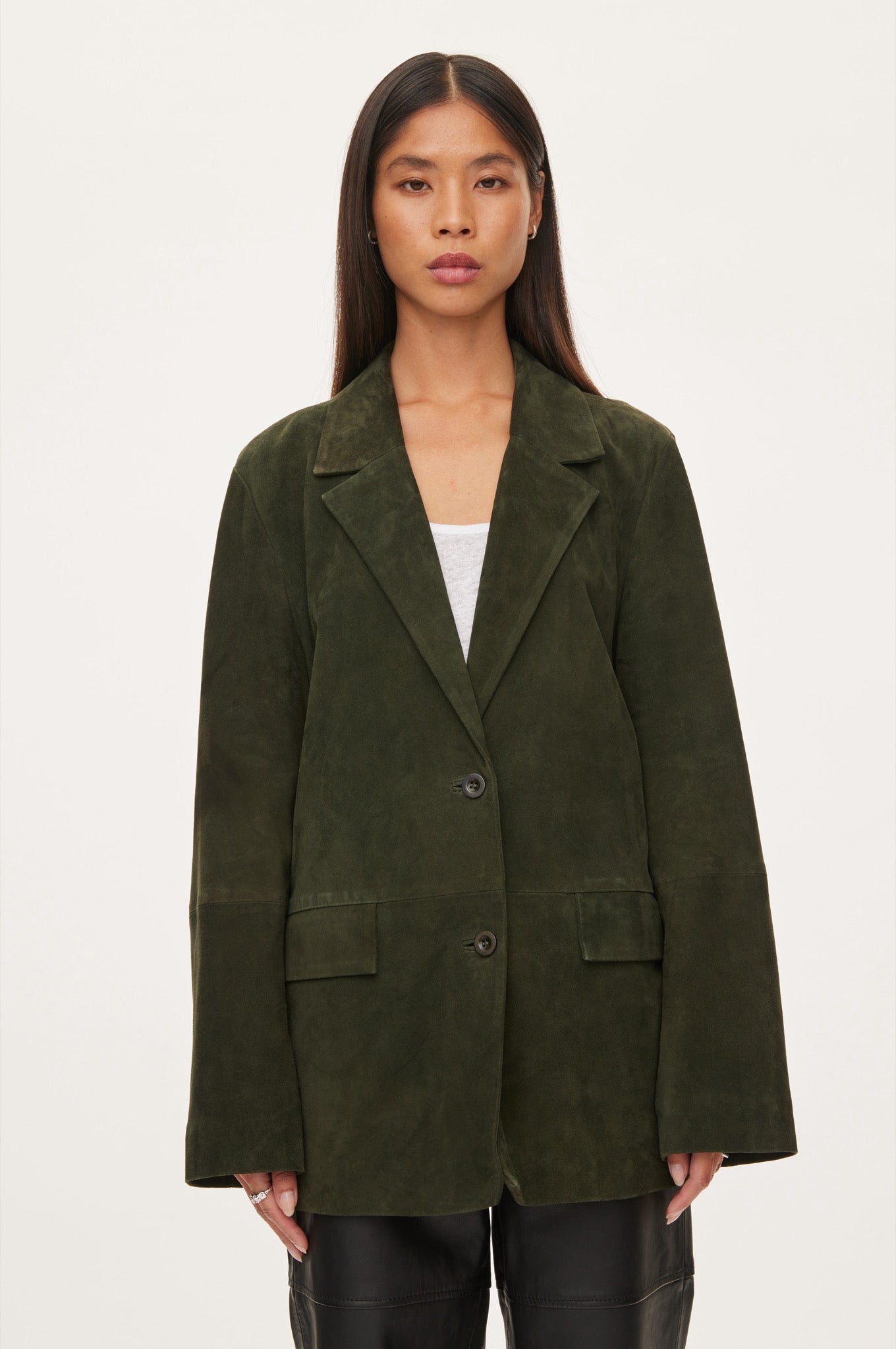 Oval Square Bella Suede Blazer BLAZERS 4021 Dark Army