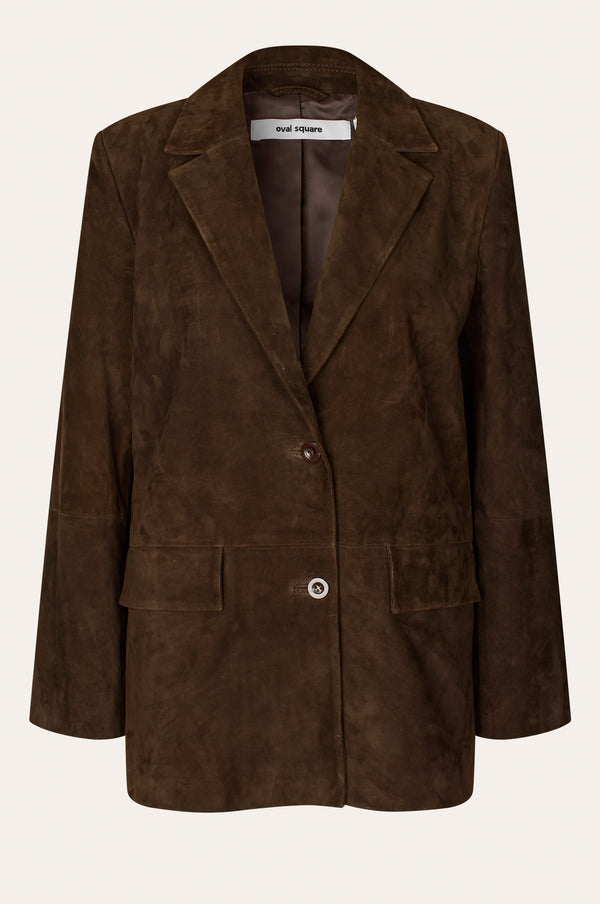 Oval Square Bella Suede Blazer BLAZERS 6015 Chocolate Torte