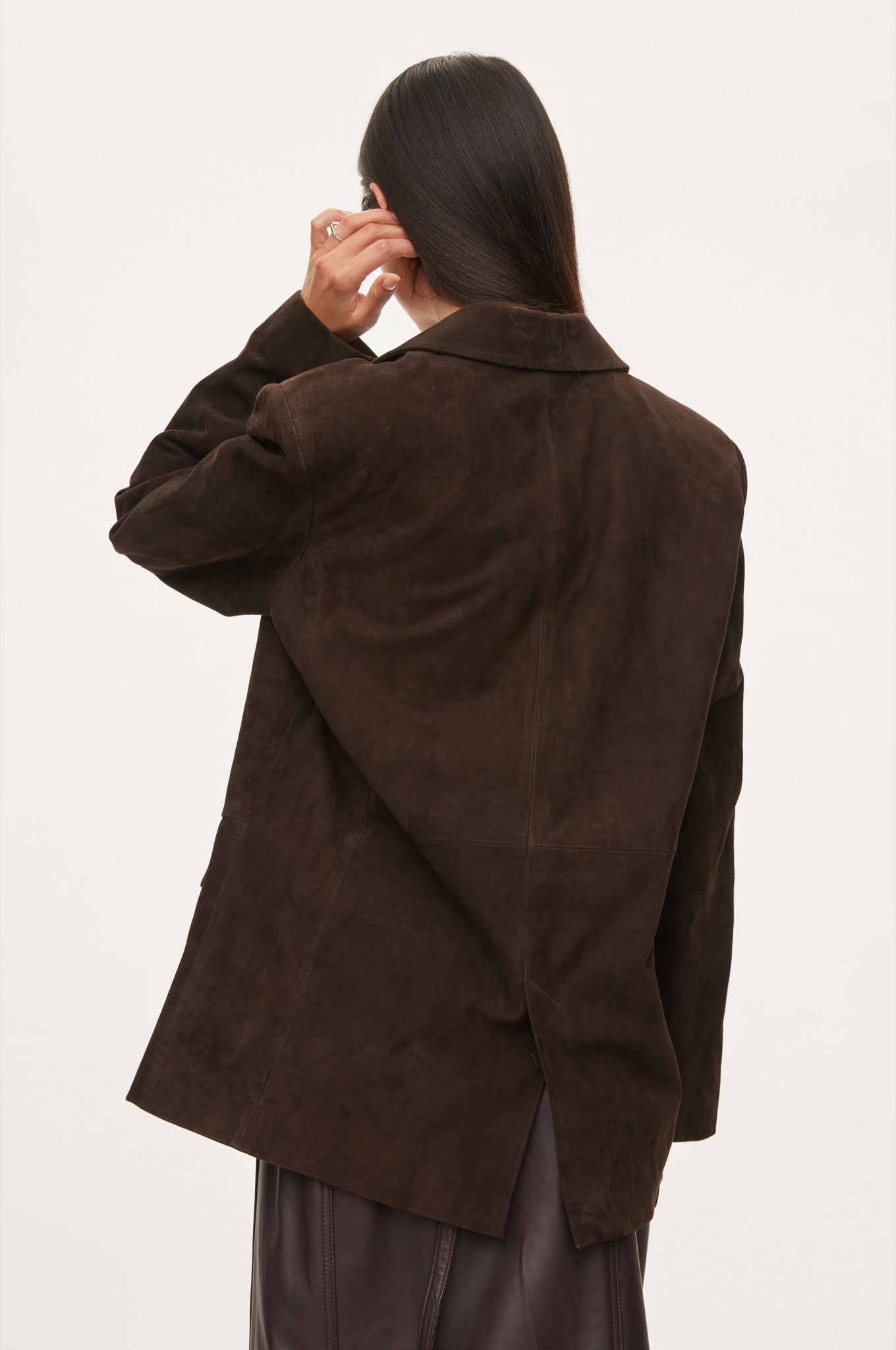 Oval Square Bella Suede Blazer BLAZERS 6015 Chocolate Torte