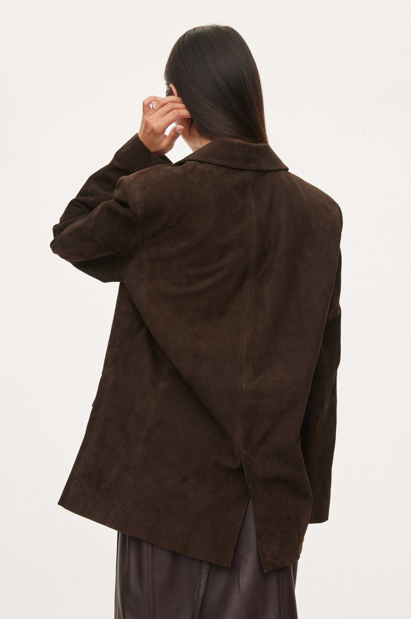 Oval Square Bella Suede Blazer BLAZERS 6015 Chocolate Torte