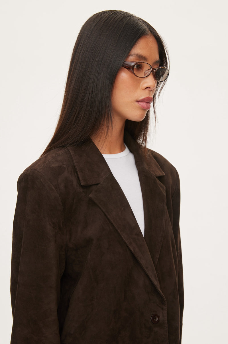 Oval Square Bella Suede Blazer BLAZERS 6015 Chocolate Torte