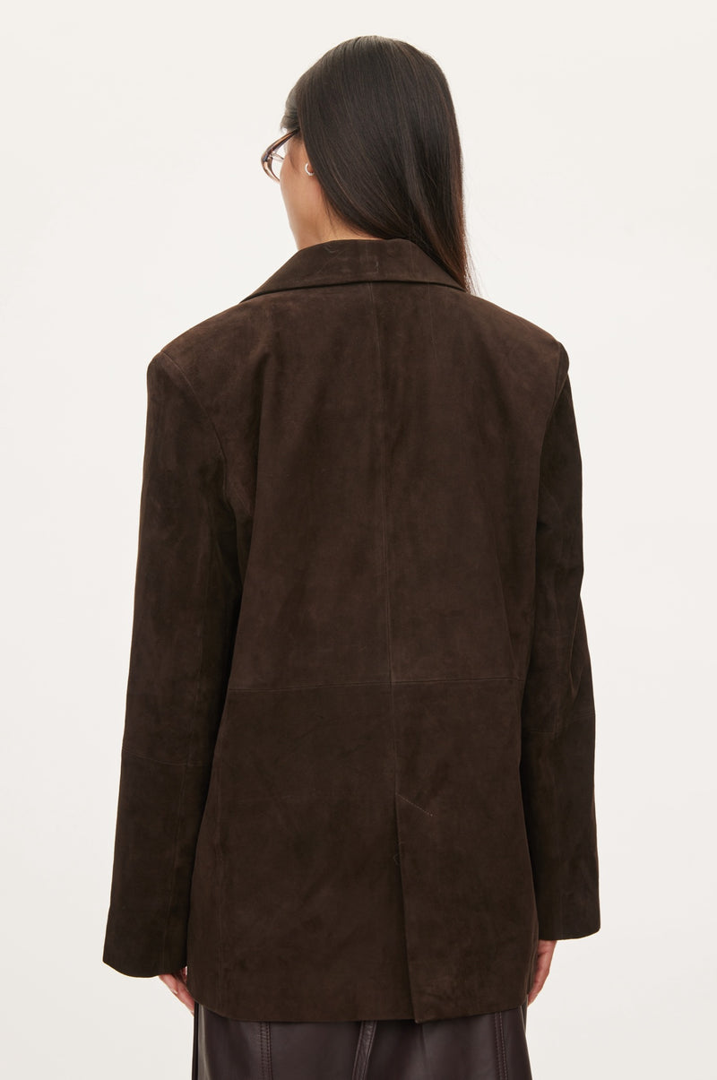 Oval Square Bella Suede Blazer BLAZERS 6015 Chocolate Torte
