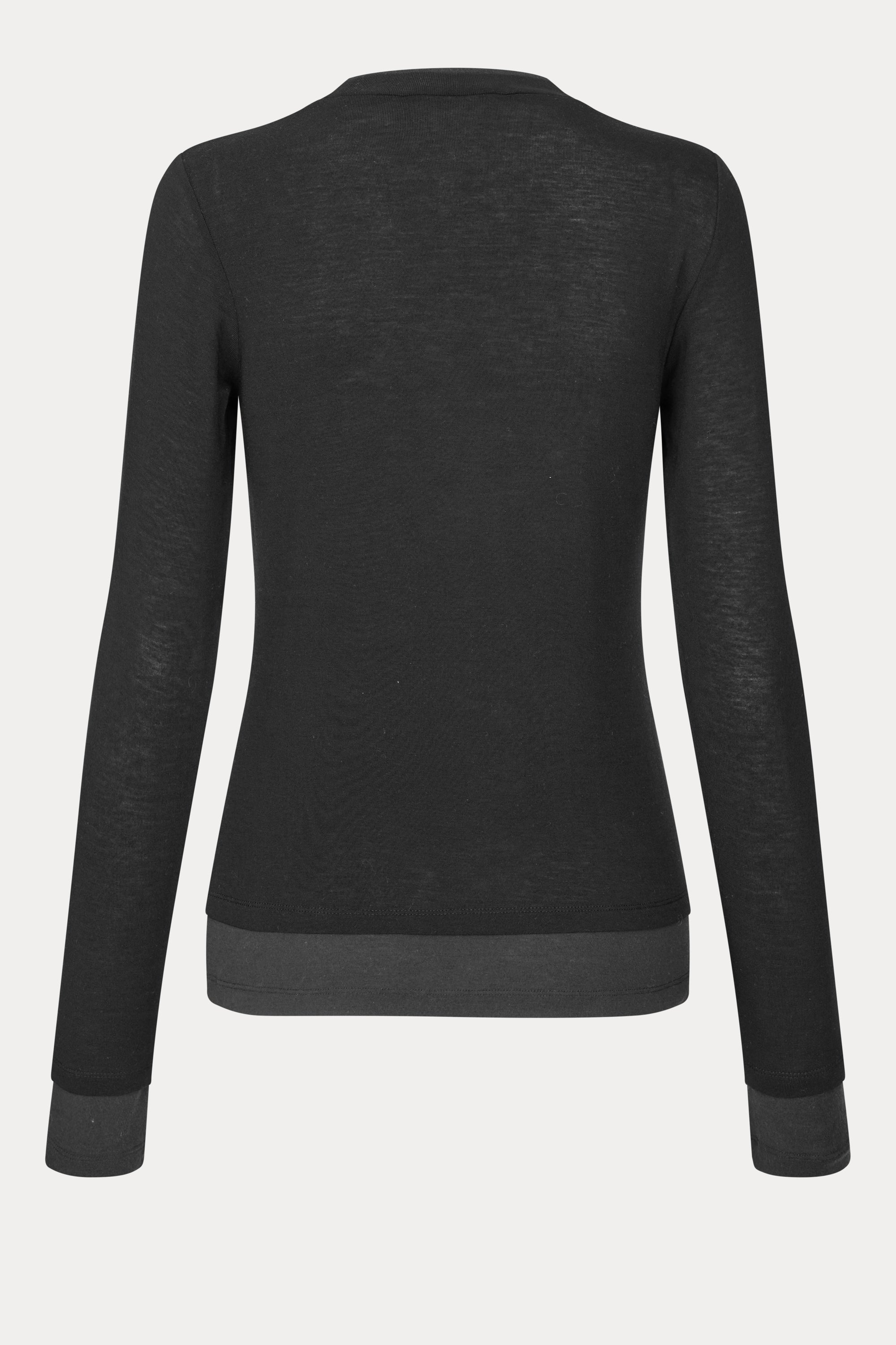 Oval Square Bibi Blouse BLOUSES Black /Dark brown