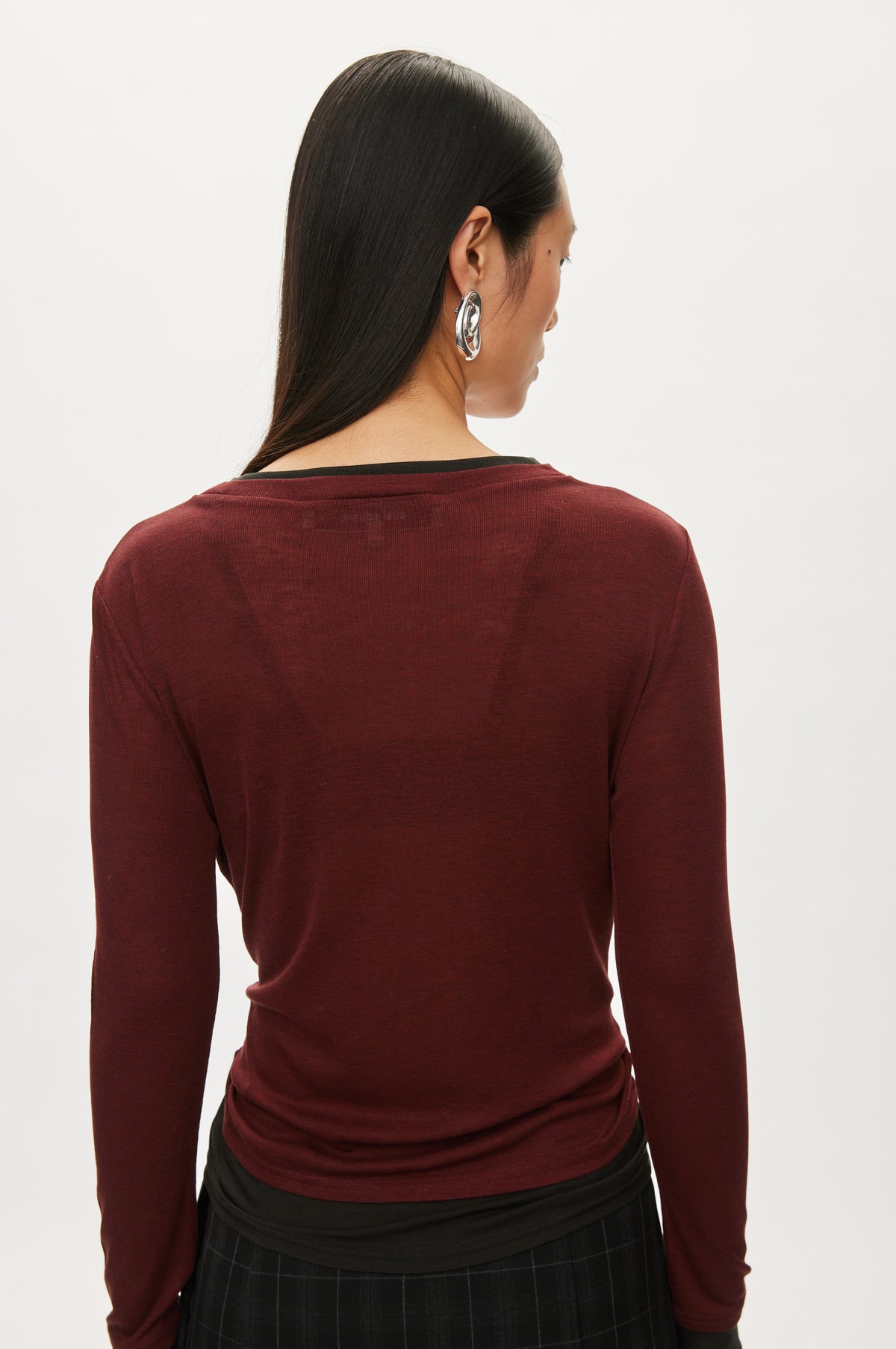 Oval Square Bibi Blouse BLOUSES Dark Burgundy