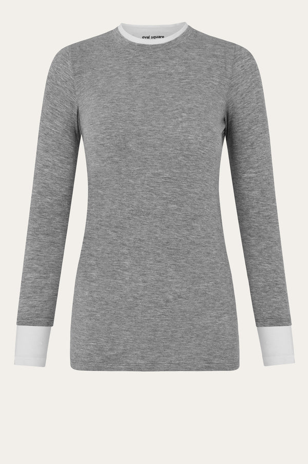 Oval Square Bibi blouse BLOUSES 7002 Grey Mel