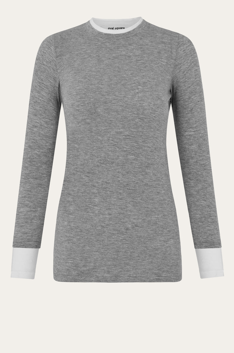 Oval Square Bibi blouse BLOUSES 7002 Grey Mel