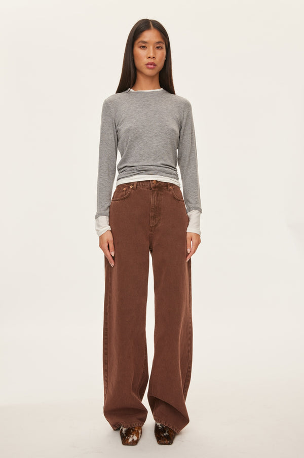 Oval Square Bibi blouse BLOUSES 7002 Grey Mel