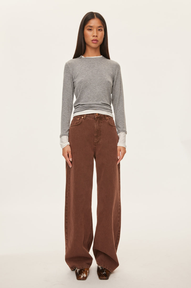Oval Square Bibi blouse BLOUSES 7002 Grey Mel