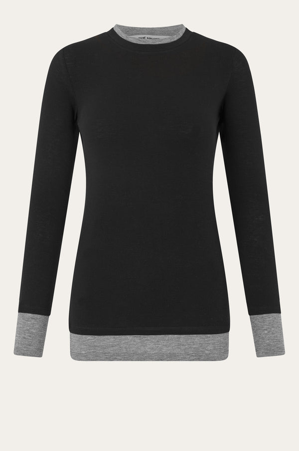 Oval Square Bibi blouse BLOUSES 8001 Black