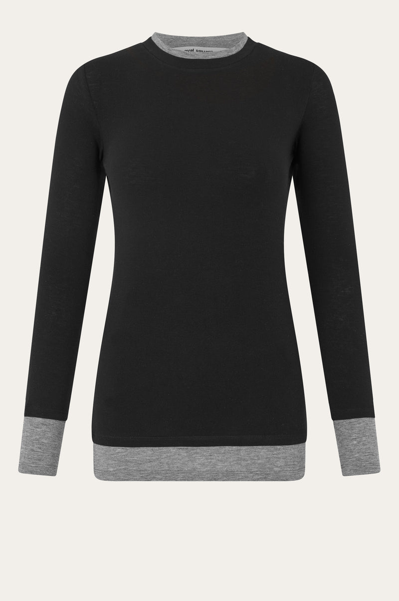 Oval Square Bibi blouse BLOUSES 8001 Black