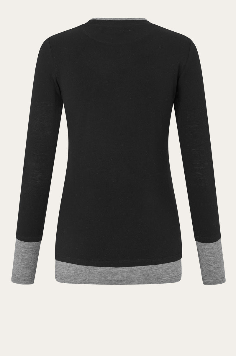 Oval Square Bibi blouse BLOUSES 8001 Black