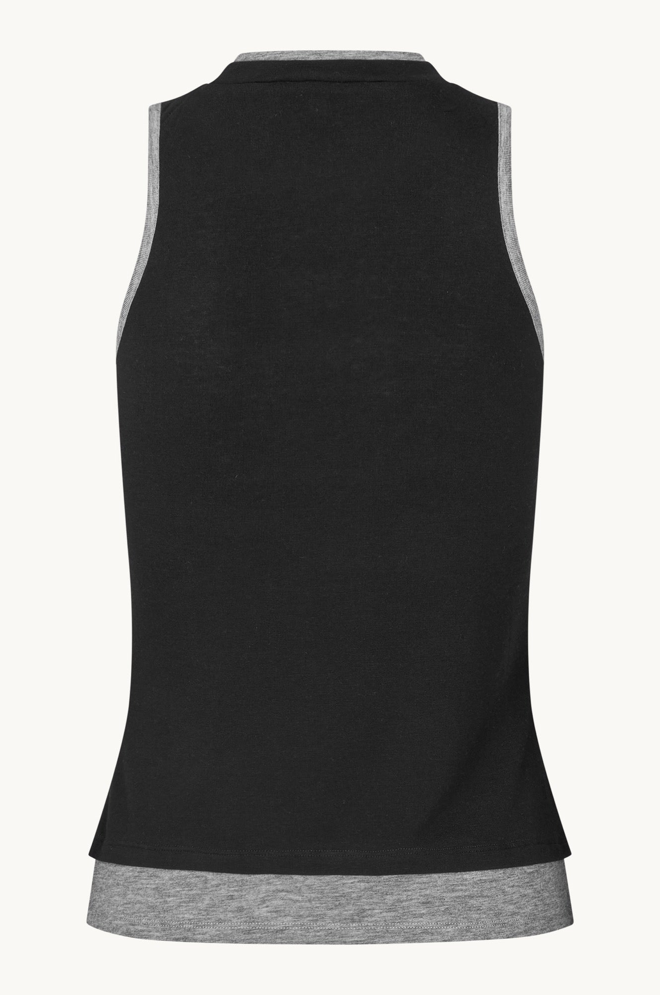Oval Square Bibi tank top TOP Black/grey melange