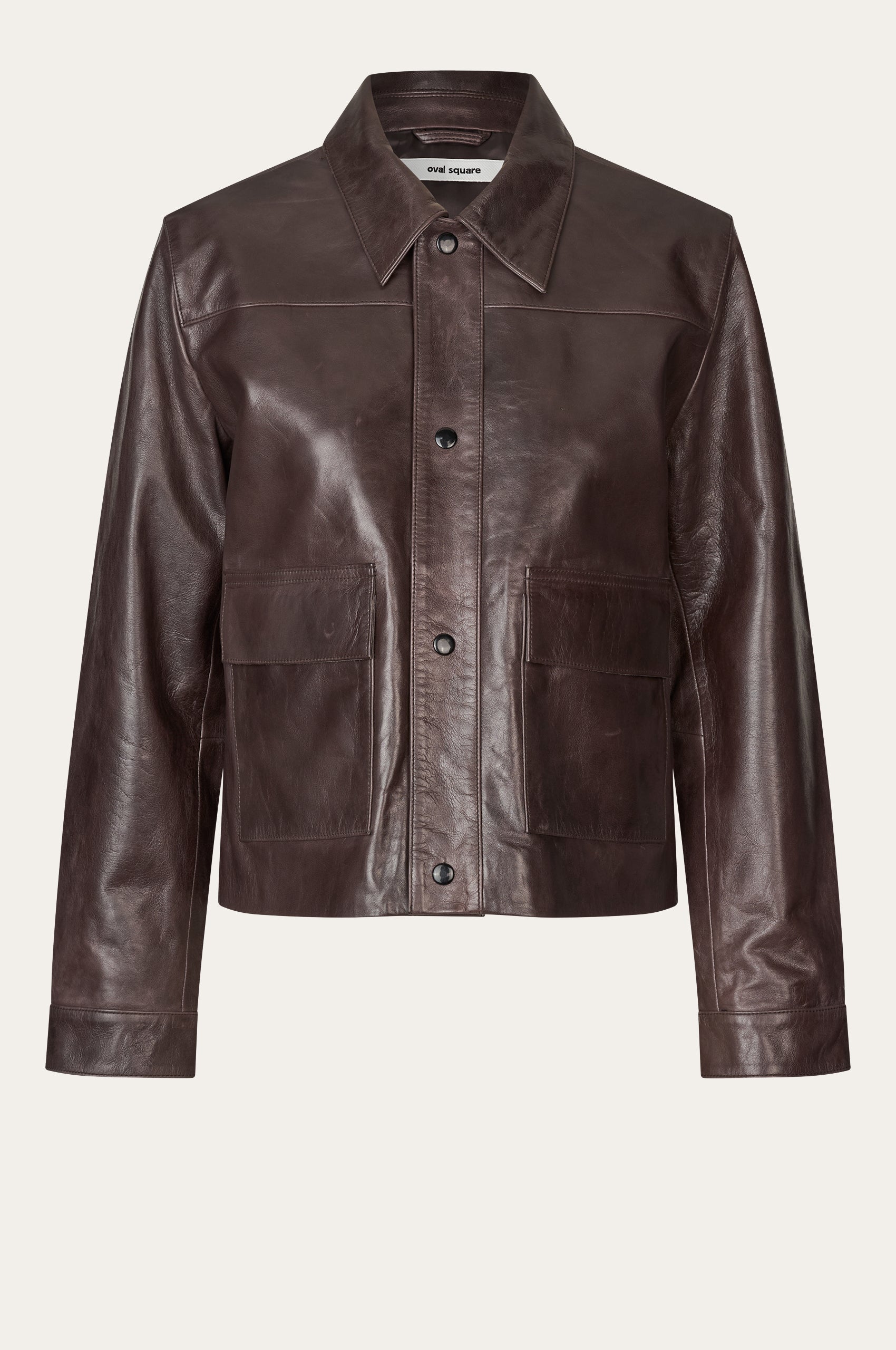 Oval Square Billie Leather Jacket JACKETS 6024 Coffee