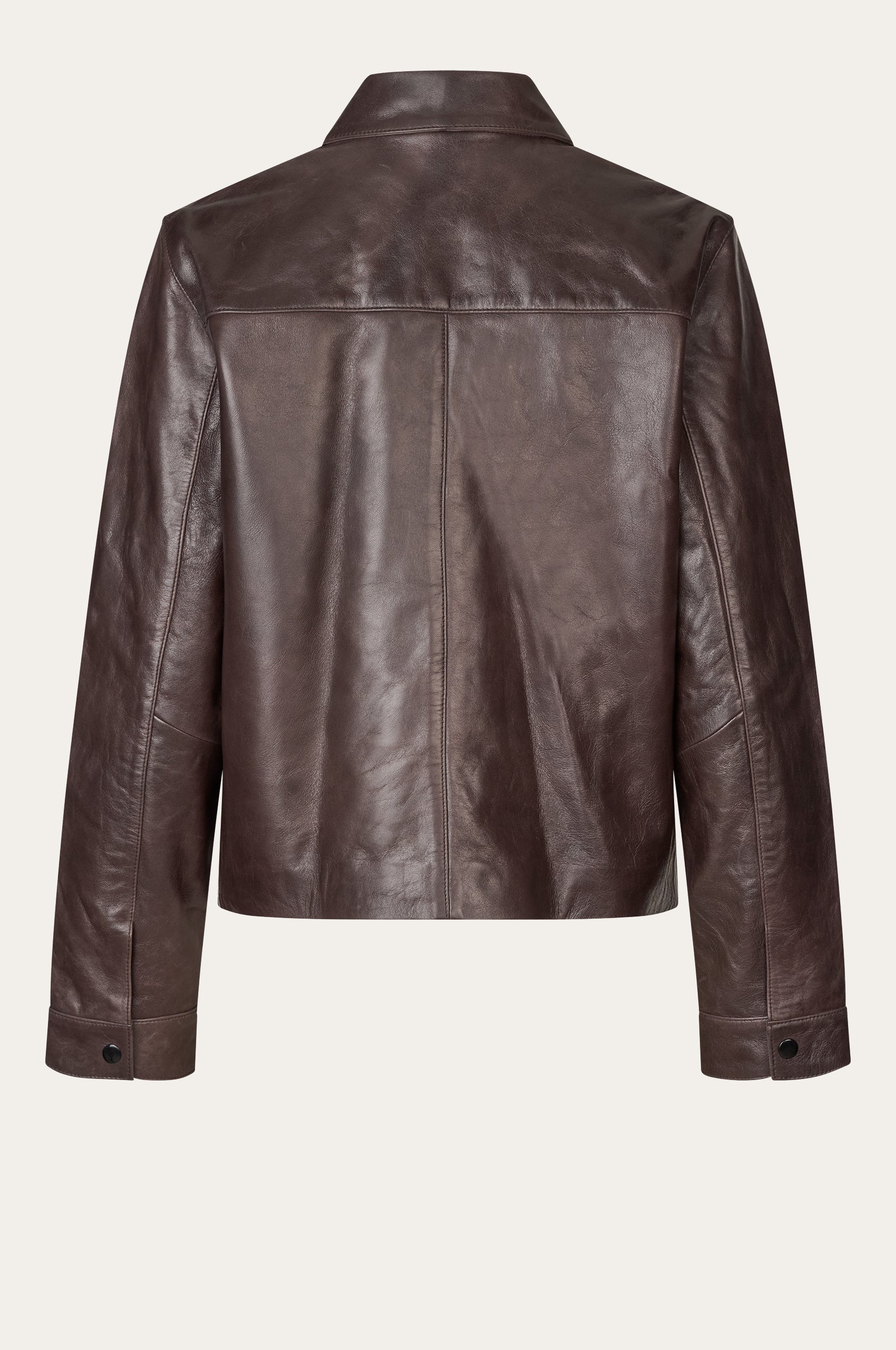Oval Square Billie Leather Jacket JACKETS 6024 Coffee
