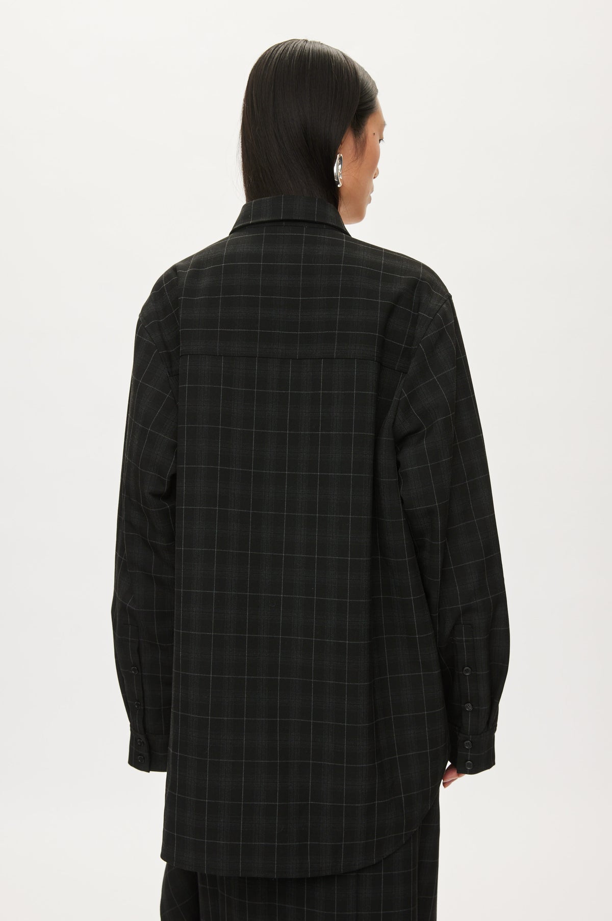 Oval Square Billy padded shirt SHIRTS Black checks