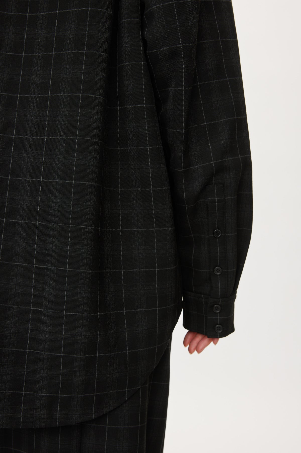 Oval Square Billy padded shirt SHIRTS Black checks