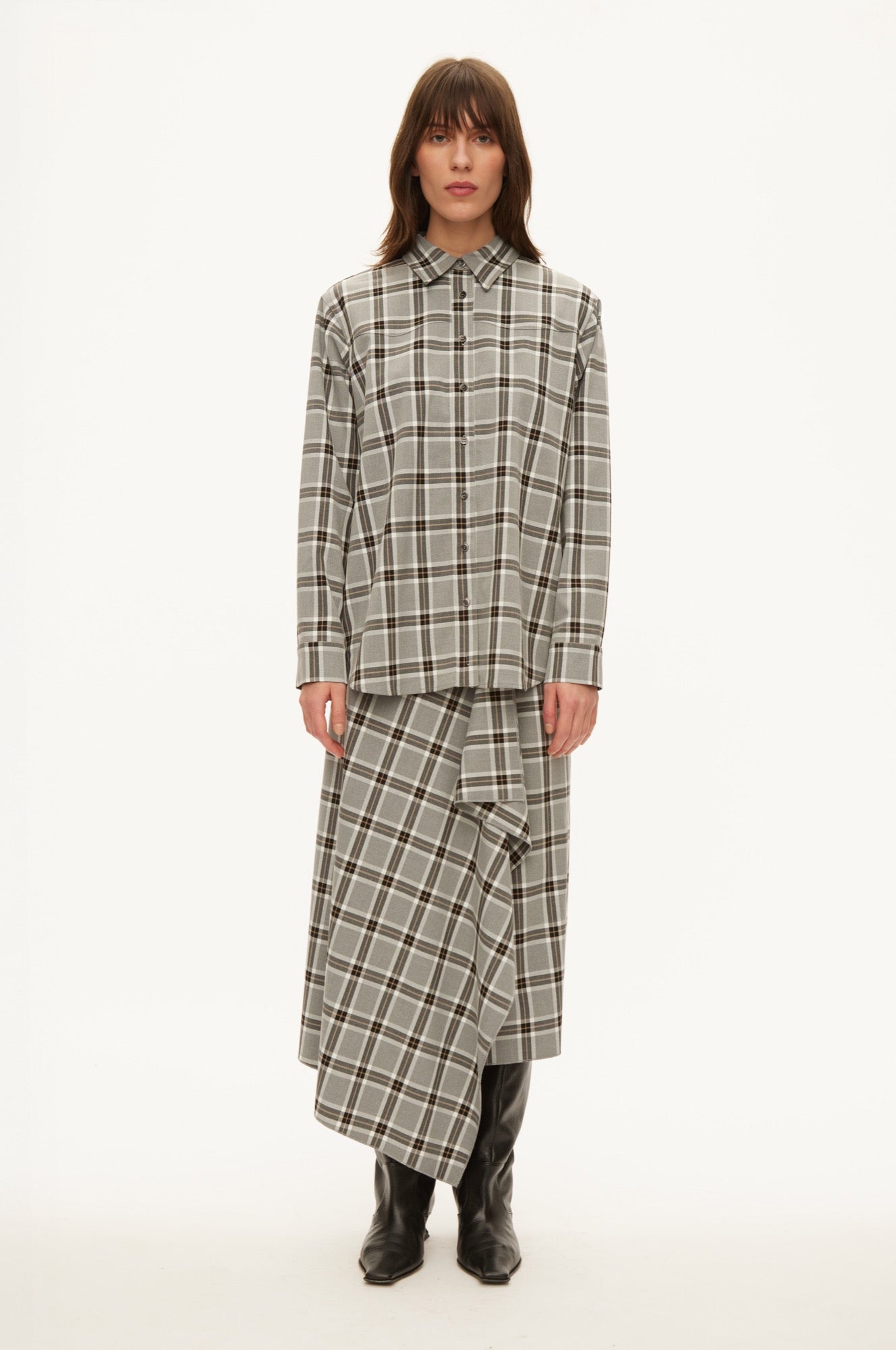 Oval Square Billy shirt SHIRTS Grey check