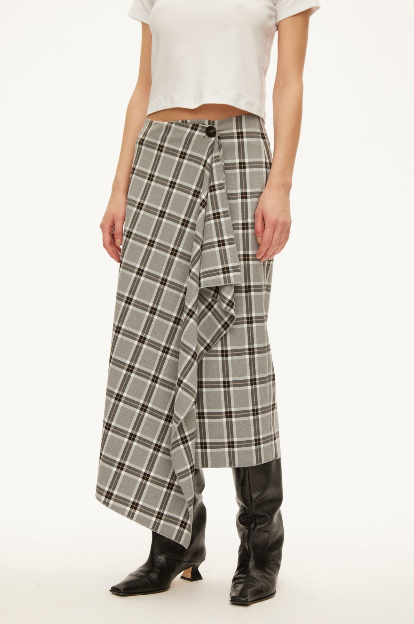 Oval Square Billy skirt SKIRTS Grey check