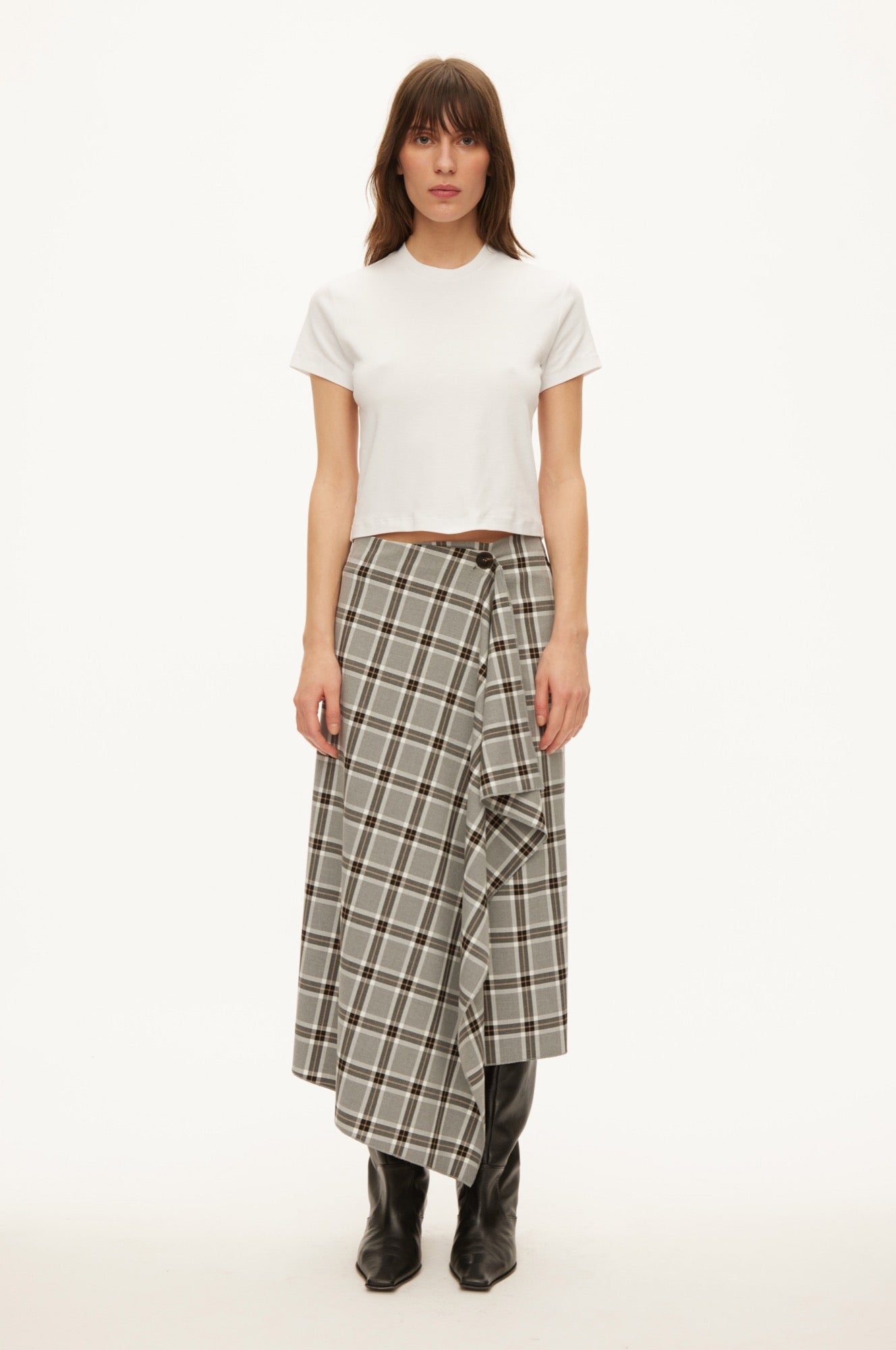 Oval Square Billy skirt SKIRTS Grey check