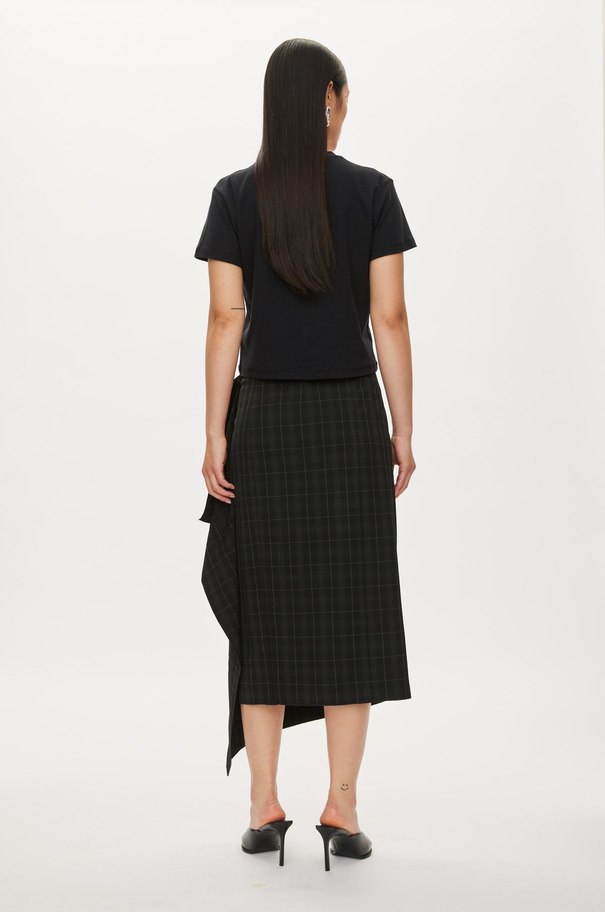 Oval Square Billy skirt checks SKIRTS Black checks