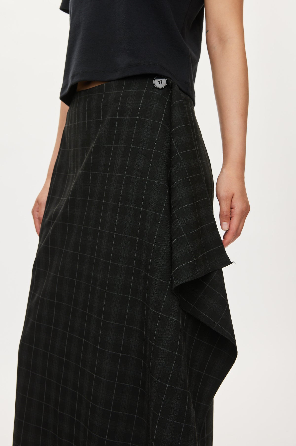Oval Square Billy skirt checks SKIRTS Black checks