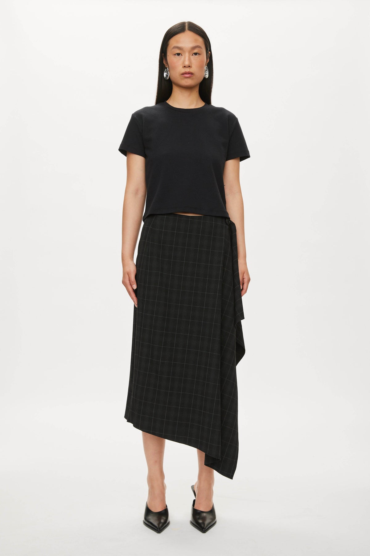 Oval Square Billy skirt checks SKIRTS Black checks