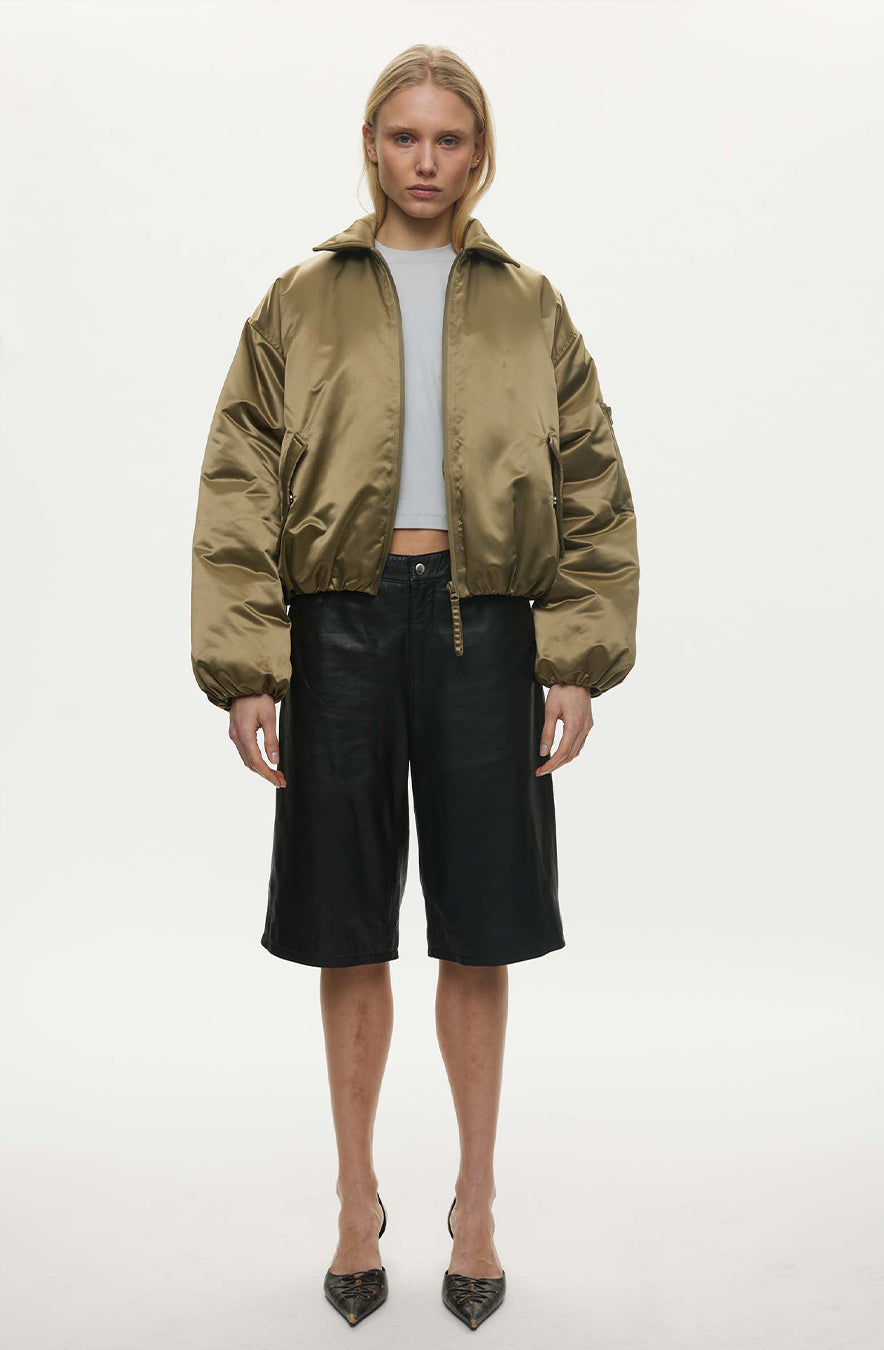 Oval Square Blink Bomber Jacket COATS 4005 Olive