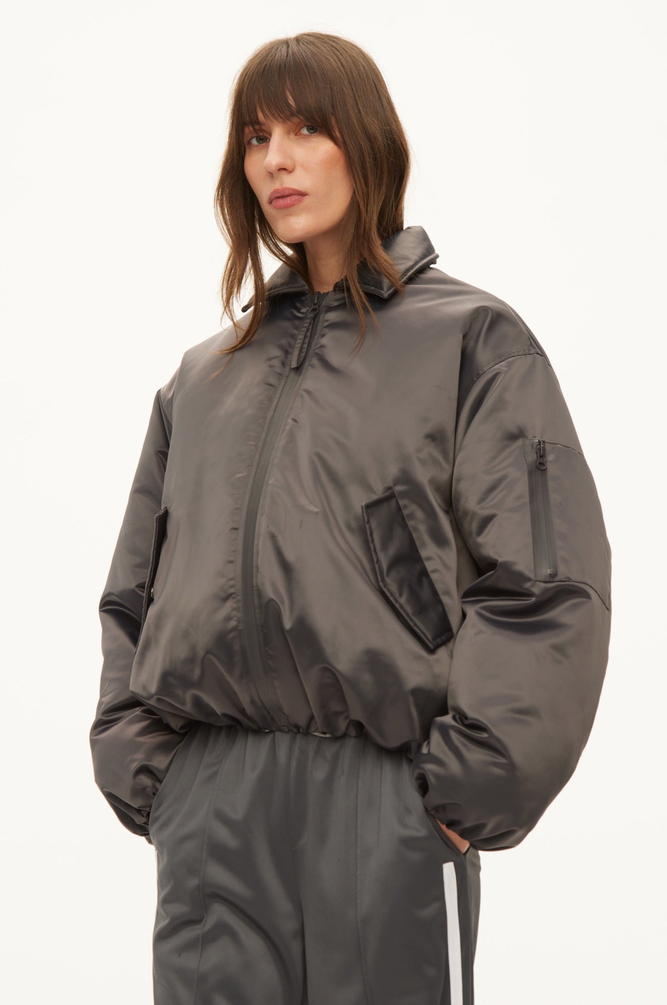 Oval Square Blink bomber JACKETS Asphalt