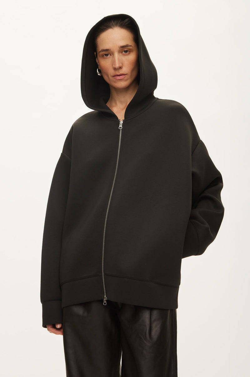 Oval Square Bobbi Zip Hood JACKETS 8001 Black