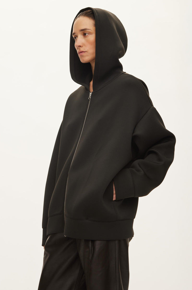 Oval Square Bobbi Zip Hood JACKETS 8001 Black