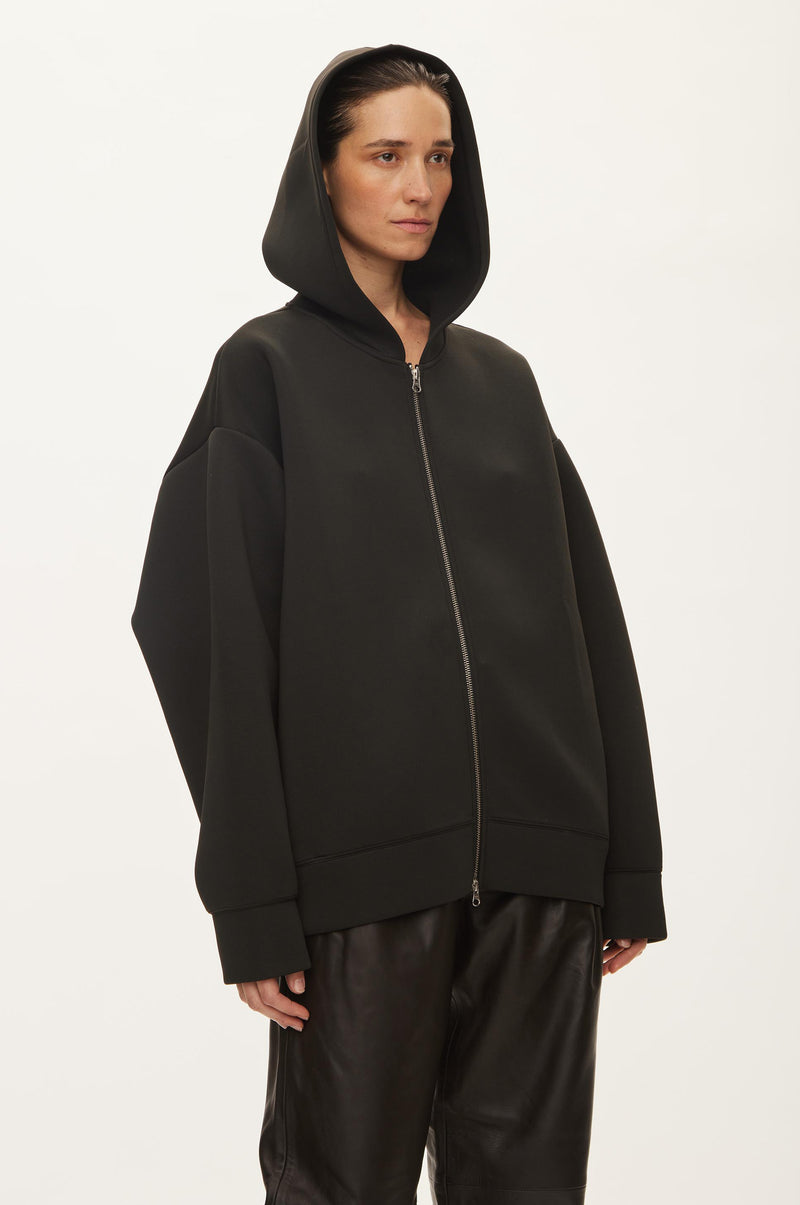 Oval Square Bobbi Zip Hood JACKETS 8001 Black