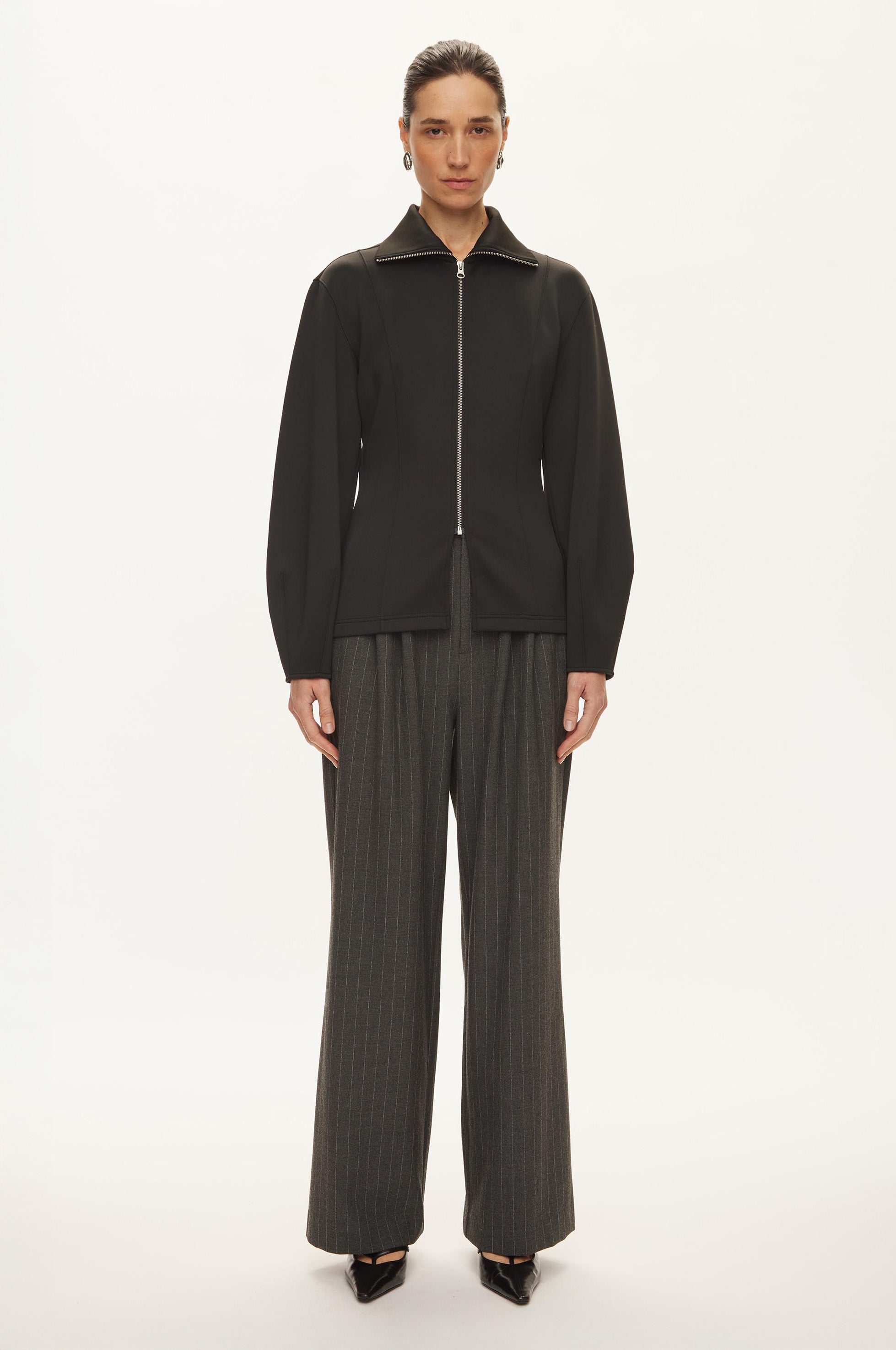 Oval Square Bobbi Zip Jacket JACKETS 8001 Black